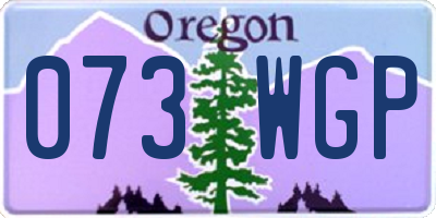OR license plate 073WGP