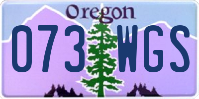 OR license plate 073WGS