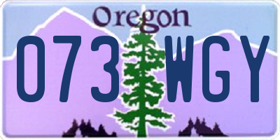 OR license plate 073WGY