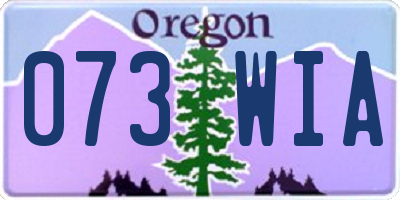 OR license plate 073WIA