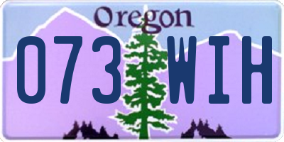 OR license plate 073WIH