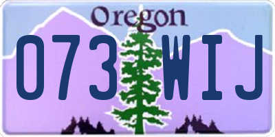 OR license plate 073WIJ