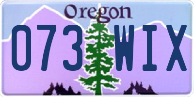 OR license plate 073WIX
