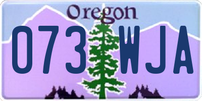 OR license plate 073WJA