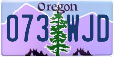 OR license plate 073WJD