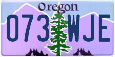 OR license plate 073WJE