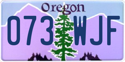 OR license plate 073WJF