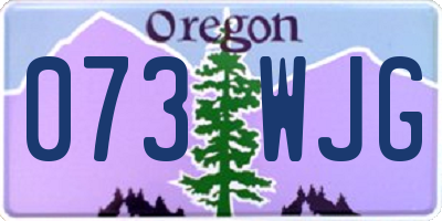 OR license plate 073WJG