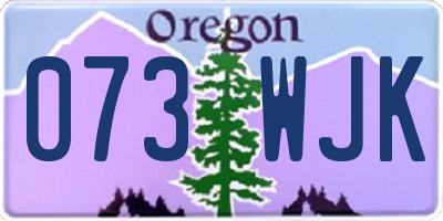 OR license plate 073WJK