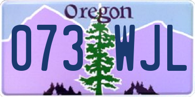 OR license plate 073WJL