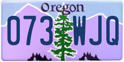OR license plate 073WJQ