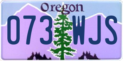 OR license plate 073WJS