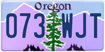 OR license plate 073WJT