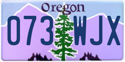 OR license plate 073WJX