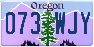 OR license plate 073WJY