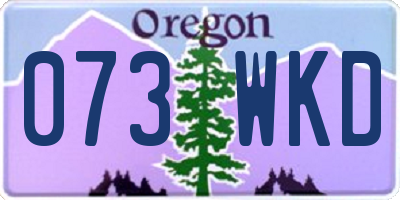 OR license plate 073WKD