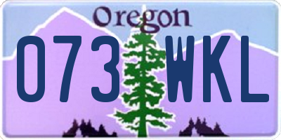 OR license plate 073WKL