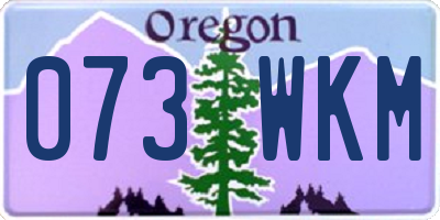 OR license plate 073WKM