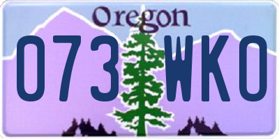 OR license plate 073WKO