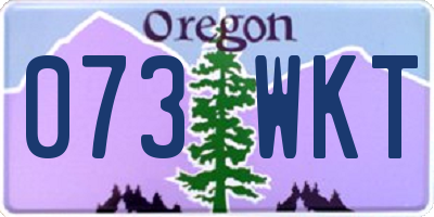 OR license plate 073WKT