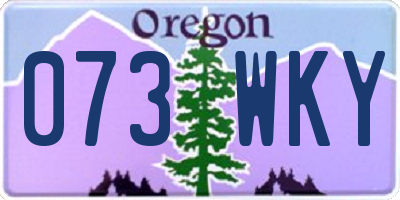 OR license plate 073WKY