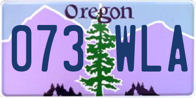 OR license plate 073WLA