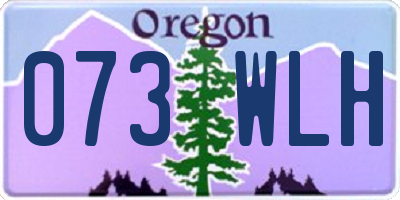 OR license plate 073WLH