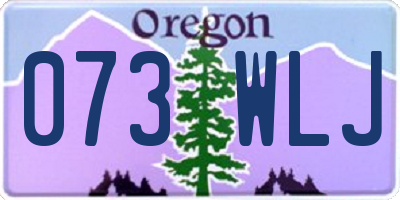 OR license plate 073WLJ