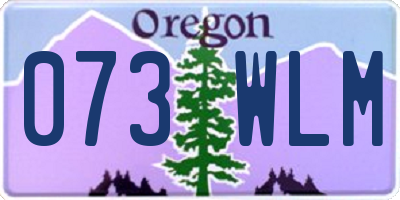 OR license plate 073WLM