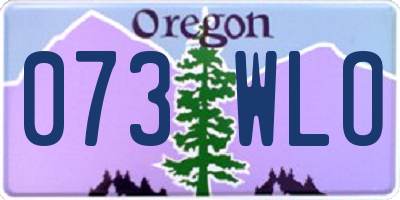OR license plate 073WLO