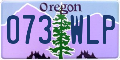 OR license plate 073WLP