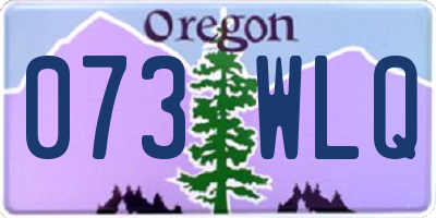 OR license plate 073WLQ