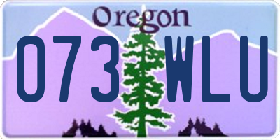 OR license plate 073WLU