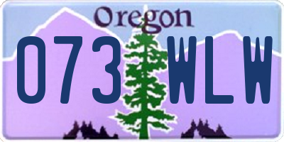 OR license plate 073WLW