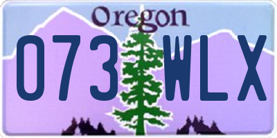 OR license plate 073WLX