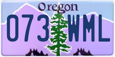 OR license plate 073WML