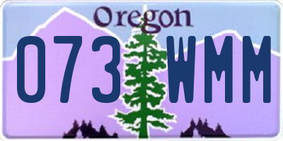 OR license plate 073WMM