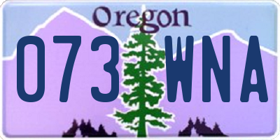OR license plate 073WNA