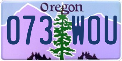 OR license plate 073WOU