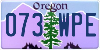 OR license plate 073WPE