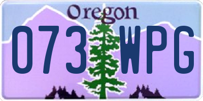 OR license plate 073WPG