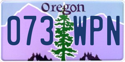 OR license plate 073WPN