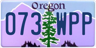 OR license plate 073WPP