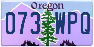 OR license plate 073WPQ