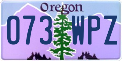 OR license plate 073WPZ