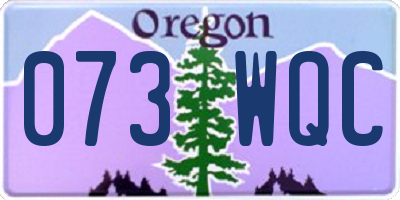 OR license plate 073WQC