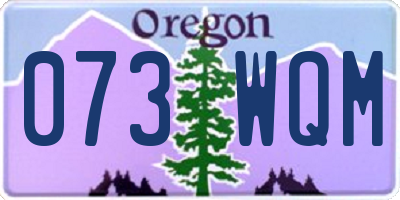 OR license plate 073WQM