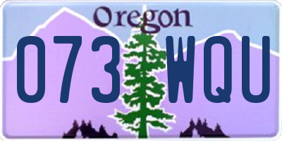 OR license plate 073WQU