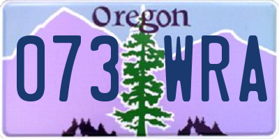 OR license plate 073WRA