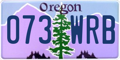 OR license plate 073WRB